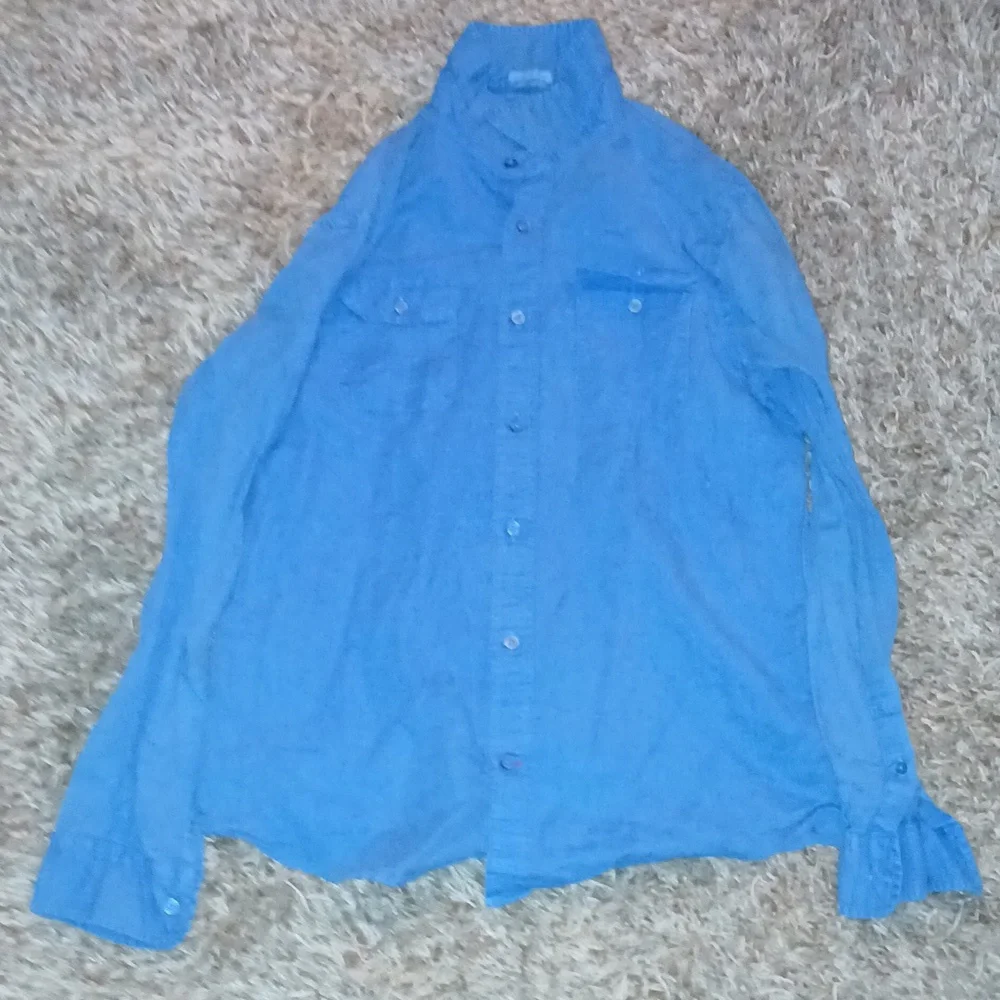 Blue Button-Up Shirt - Picture 3 of 6